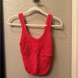 Abercrombie & Fitch Pink Crochet Style Tank Top